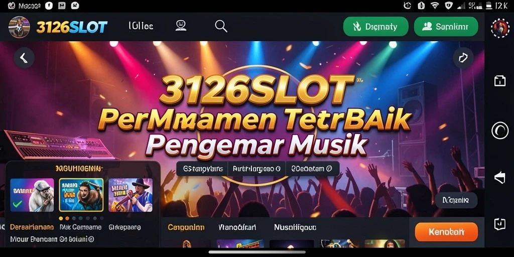 Screenshot gameplay 3126SLOT menampilkan tantangan musik yang seru.