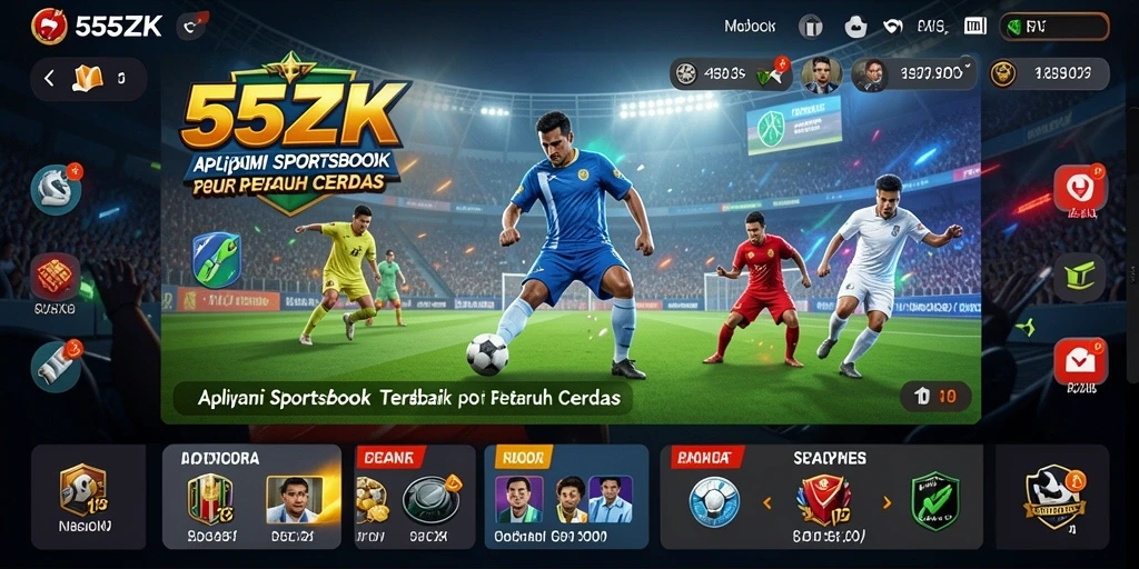 Screenshot utama 555ZK menampilkan antarmuka taruhan yang menarik.