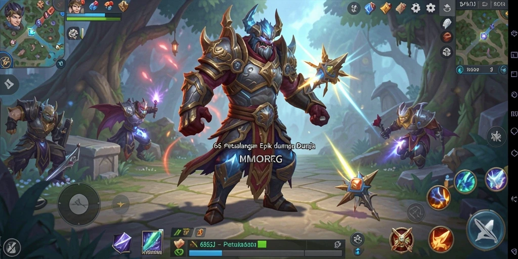 Menampilkan gameplay seru dalam dunia MMORPG yang interaktif.