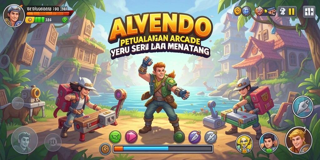 Tangkapan layar ALVENDO menampilkan aksi gameplay yang mendebarkan.