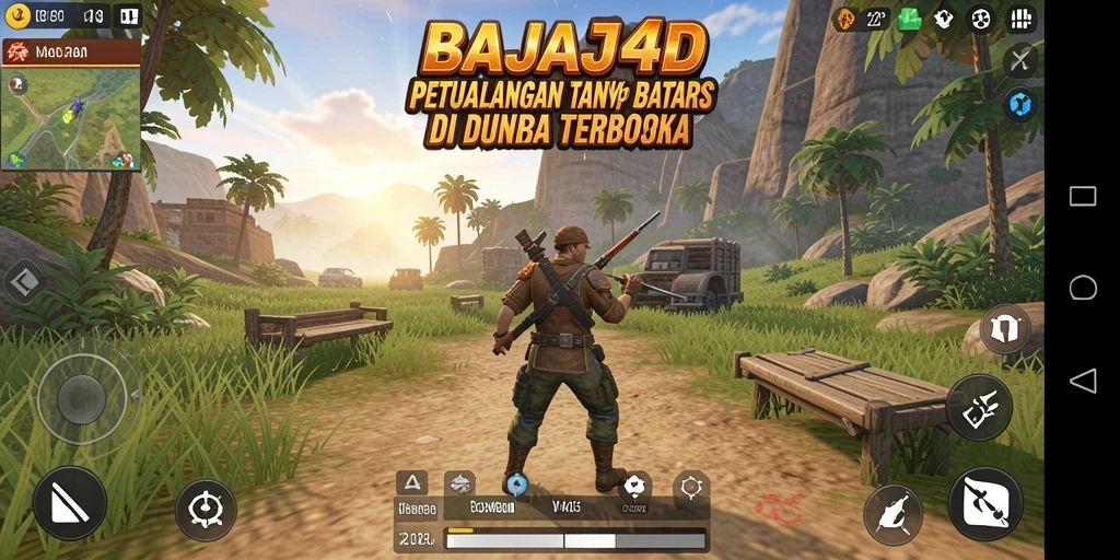 Tampilan gameplay BAJAJ4D menunjukkan petualangan di dunia terbuka yang luas.