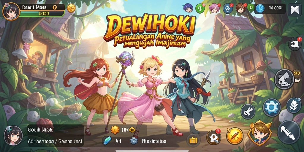 Gameplay DEWIHOKI yang penuh warna dan seru.
