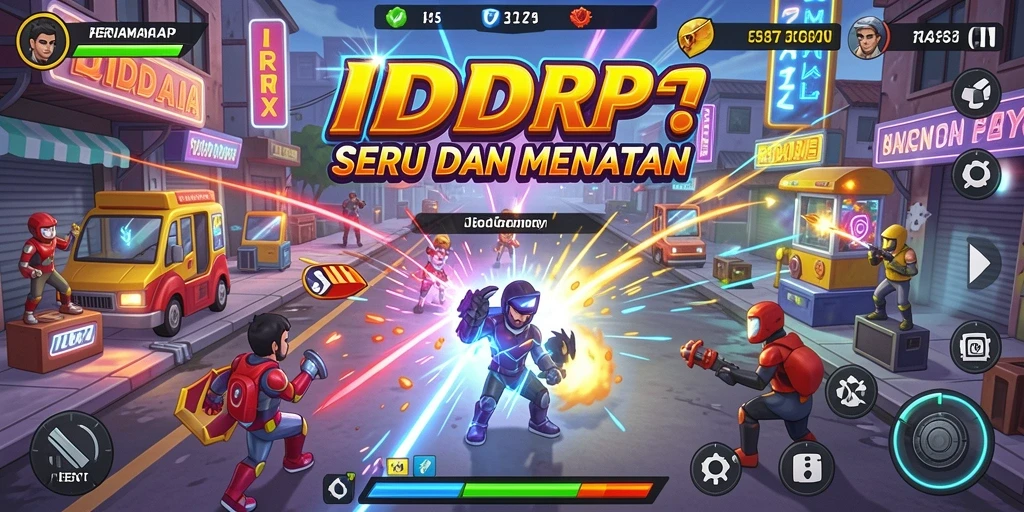 Tangkapan layar gameplay IDRRP yang menampilkan momen aksi seru dalam permainan Arcade.