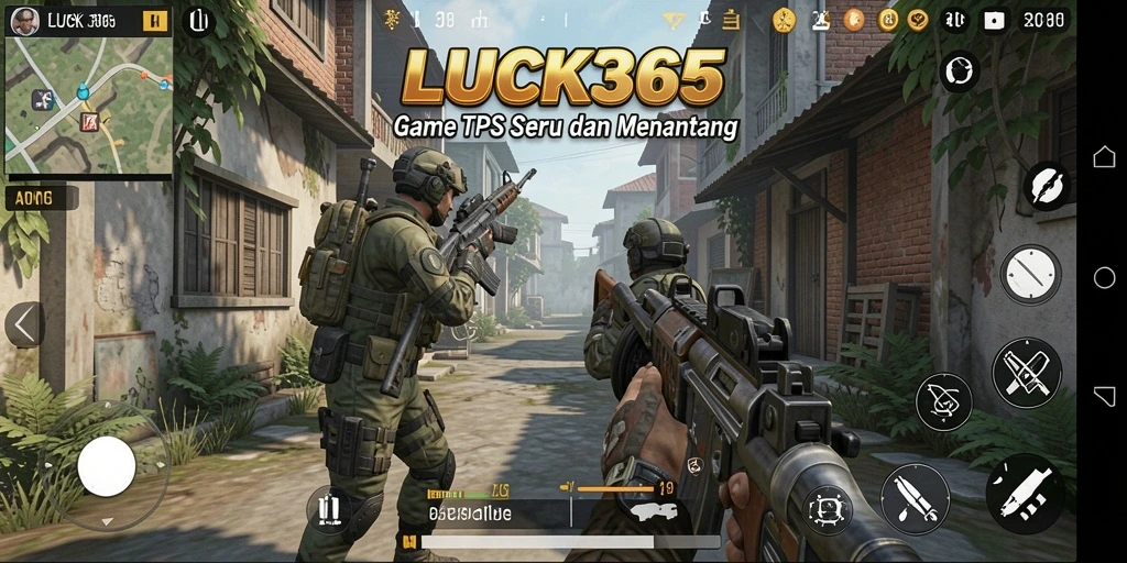Tampilan gameplay LUCK365 yang mendebarkan dan penuh aksi.