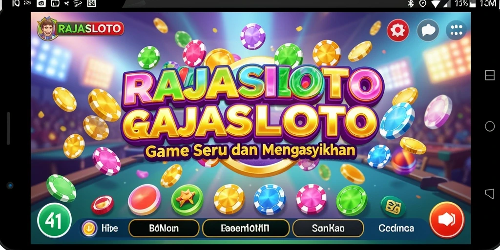 Screenshot gameplay RAJASLOTO menampilkan suasana seru permainan Bingo.