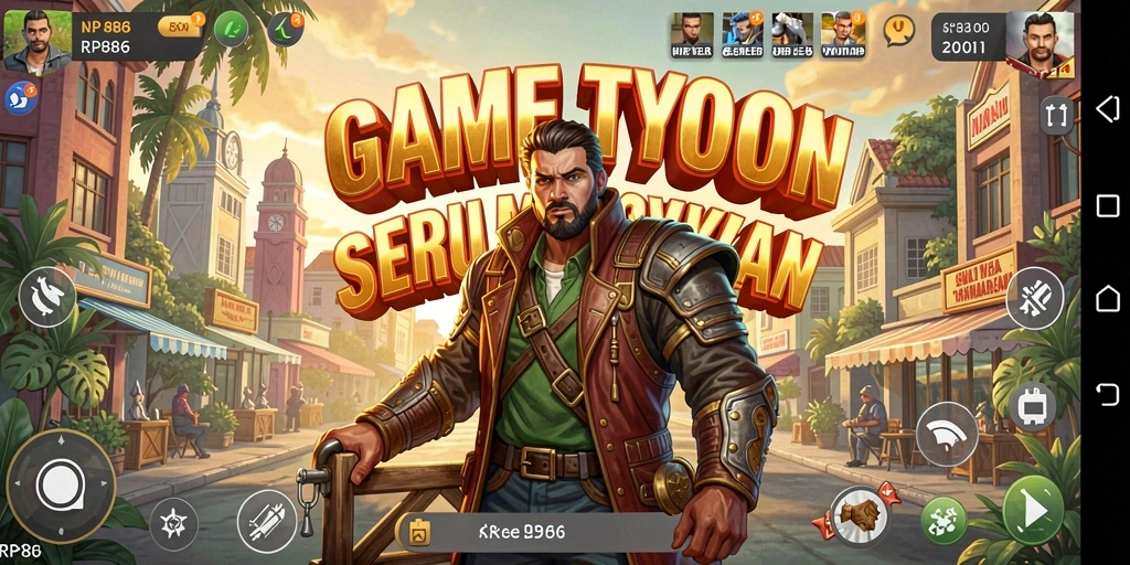 Screenshot gameplay RP886 menampilkan aksi membangun bisnis Tycoon.