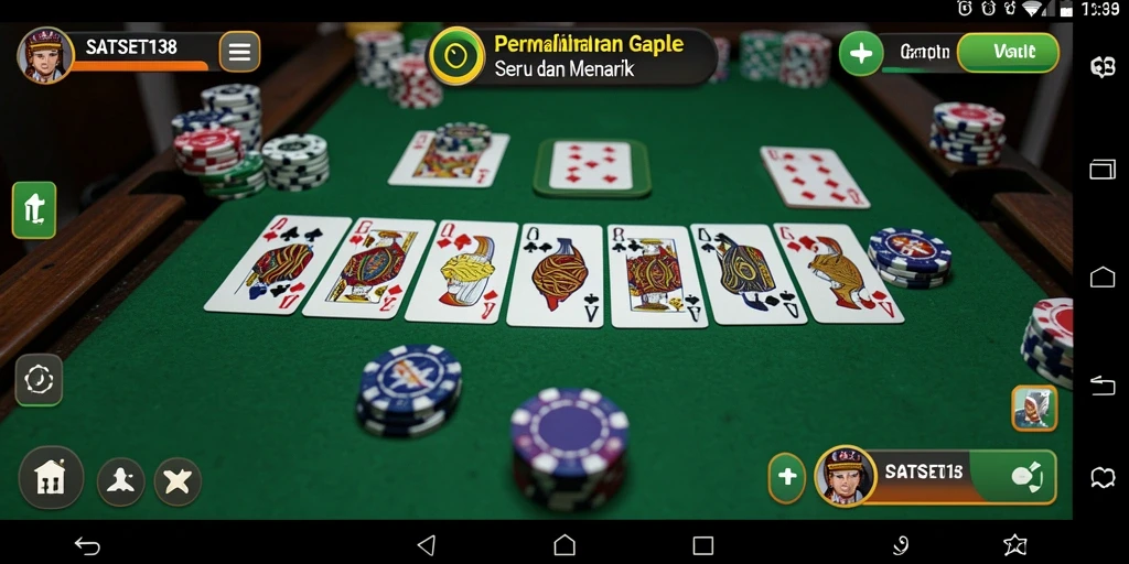 Tampilan gameplay Gaple yang menarik dan interaktif.