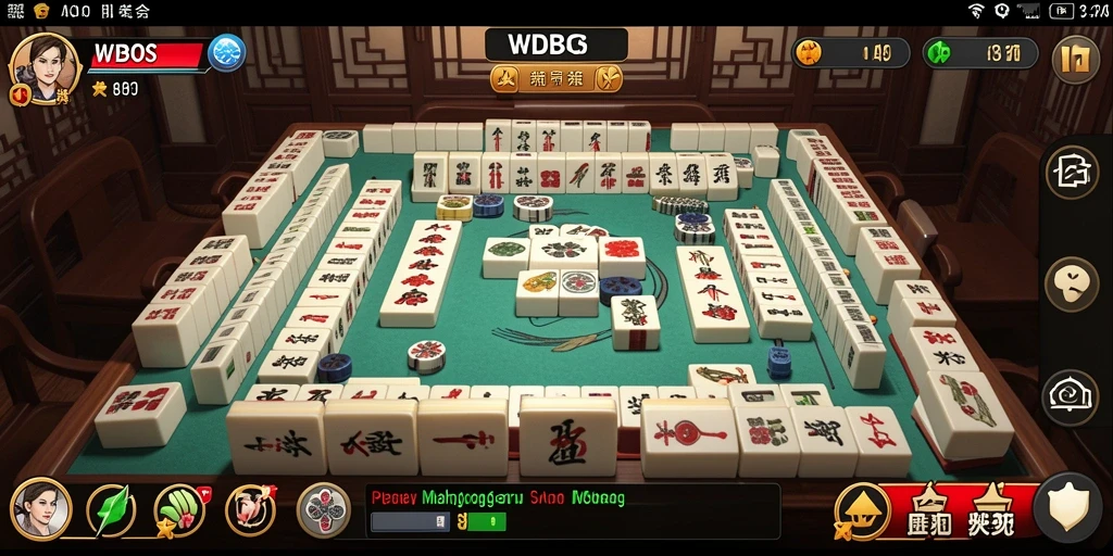 Tangkapan layar gameplay WDBOS menampilkan aksi mencocokkan ubin Mahjong.